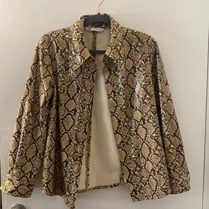 ZARA Faux Snakeskin blazer/button up